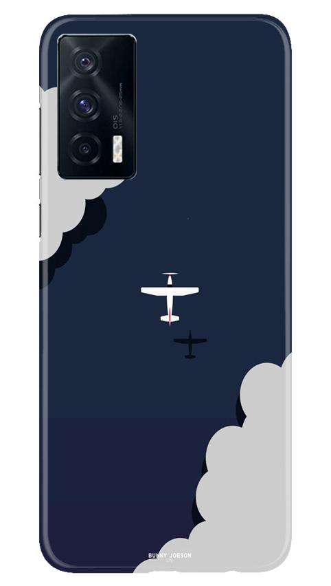 Clouds Plane Mobile Back Case for Vivo iQOO 7 (Design - 196) Clouds Plane Case for Vivo iQOO 7 (Design - 196)