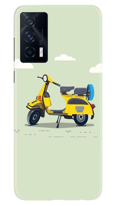 Vintage Scooter Mobile Back Case for Vivo iQOO 7 (Design - 260) Vintage Scooter Case for Vivo iQOO 7 (Design No. 260)