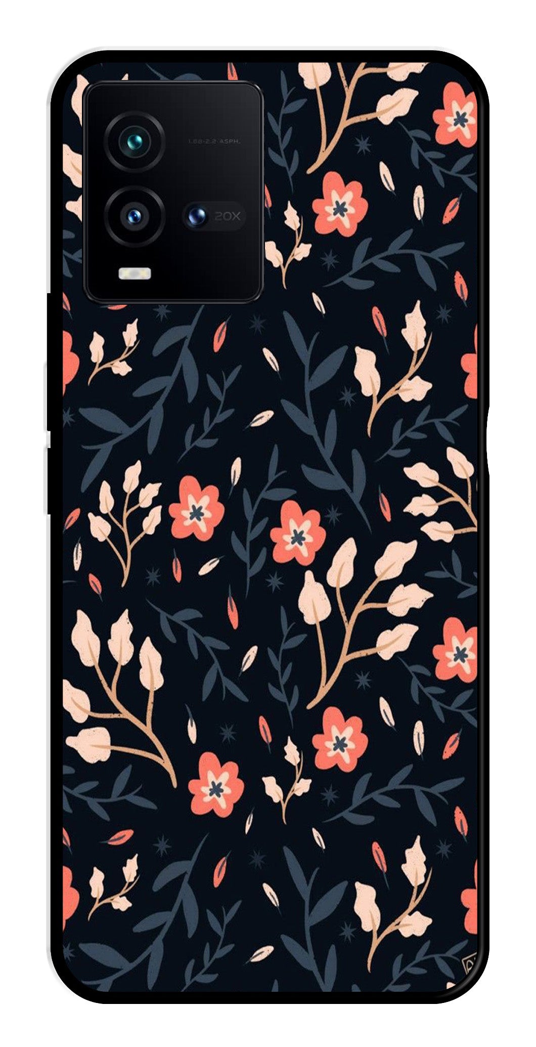 Floral Pattern Metal Mobile Case for Vivo iQOO 9T 5G Floral Pattern Metal Mobile Case for Vivo iQOO 9T 5G (Design No -10)