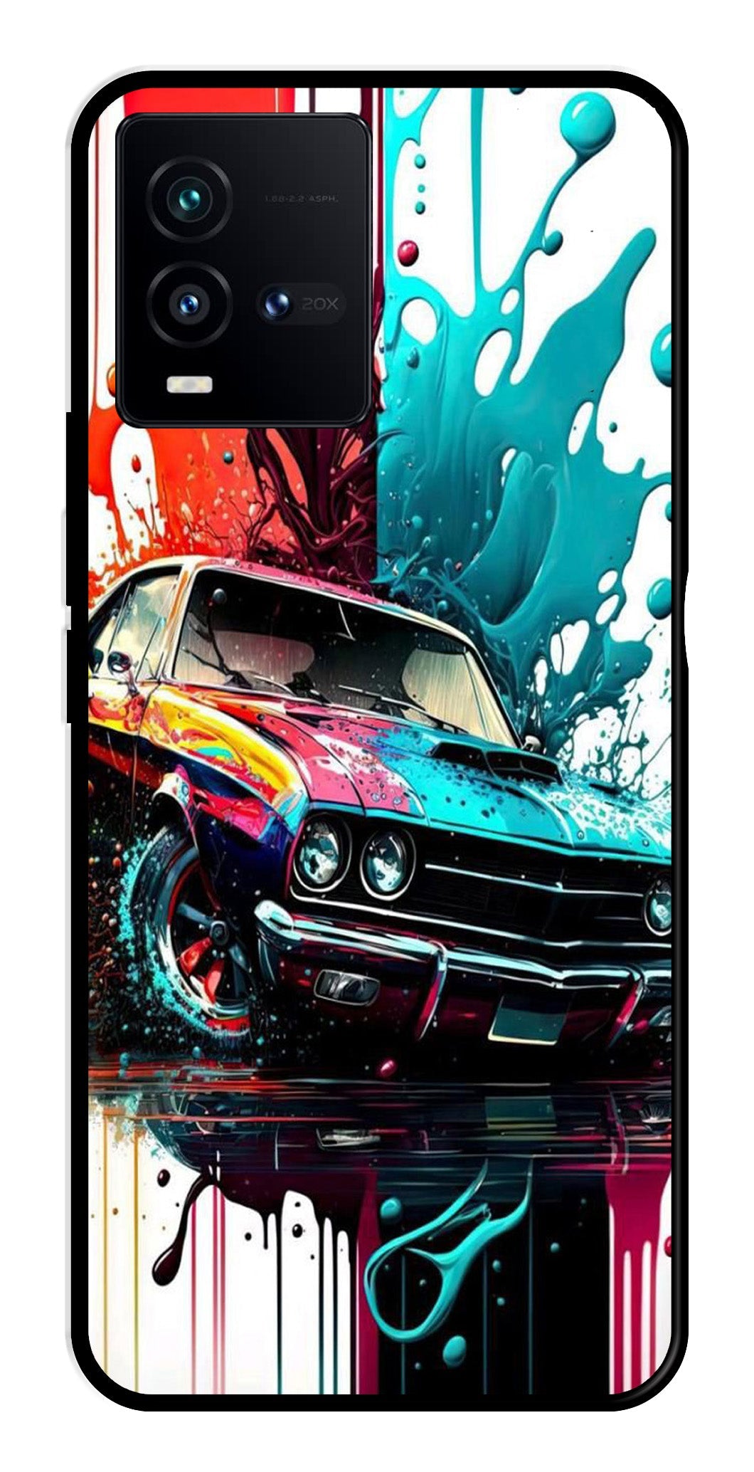 Vintage Car Metal Mobile Case for Vivo iQOO 9T 5G Vintage Car Metal Mobile Case for Vivo iQOO 9T 5G (Design No -29)
