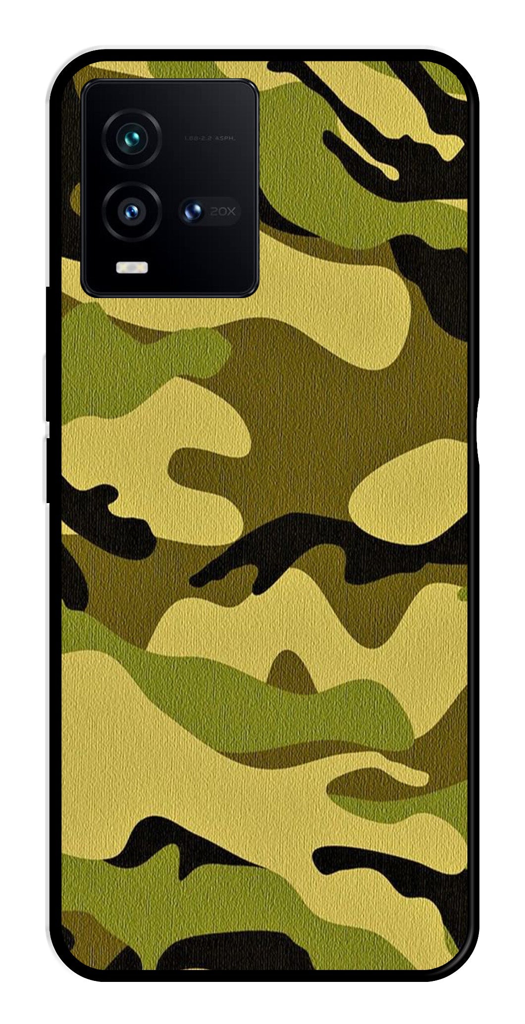 Army Pattern Metal Mobile Case for Vivo iQOO 9T 5G Army Pattern Metal Mobile Case for Vivo iQOO 9T 5G (Design No -35)