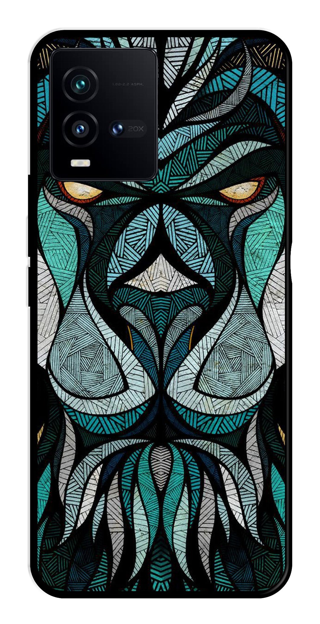 Lion Pattern Metal Mobile Case for Vivo iQOO 9T 5G Lion Pattern Metal Mobile Case for Vivo iQOO 9T 5G (Design No -40)
