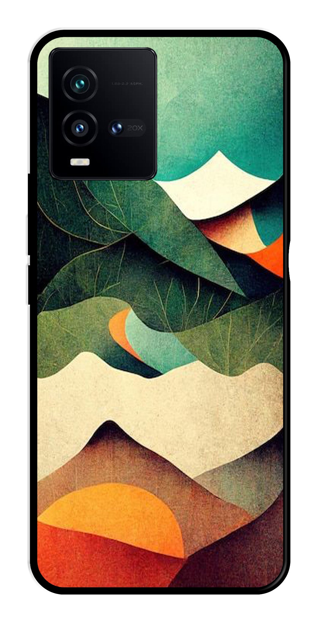 MultiColor Pattern Metal Mobile Case for Vivo iQOO 9T 5G MultiColor Pattern Metal Mobile Case for Vivo iQOO 9T 5G (Design No -43)