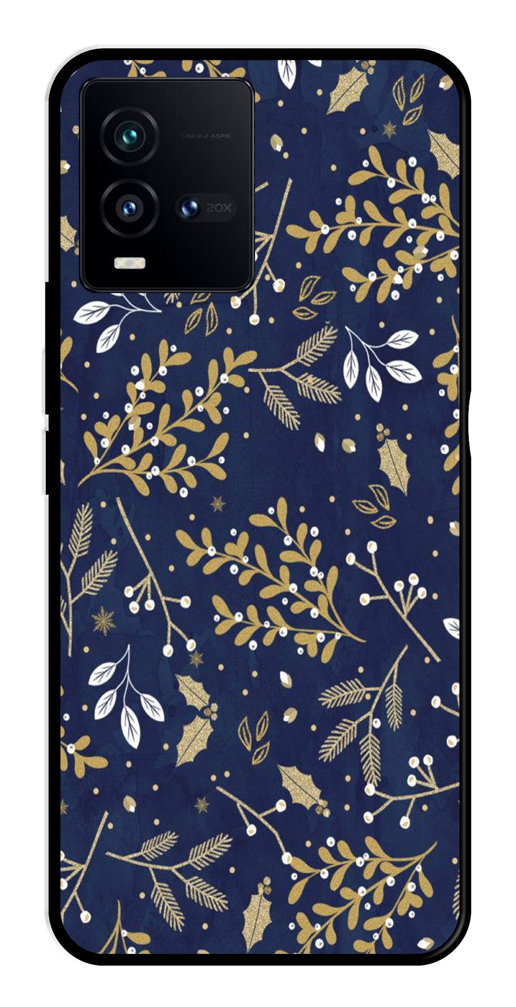 Floral Pattern Metal Mobile Case for Vivo iQOO 9T 5G Floral Pattern Metal Mobile Case for Vivo iQOO 9T 5G (Design No -52)