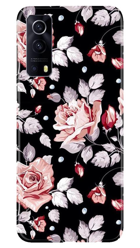 Pink rose Mobile Back Case for Vivo iQOO Z3 5G (Design - 12) Pink rose Case for Vivo iQOO Z3 5G