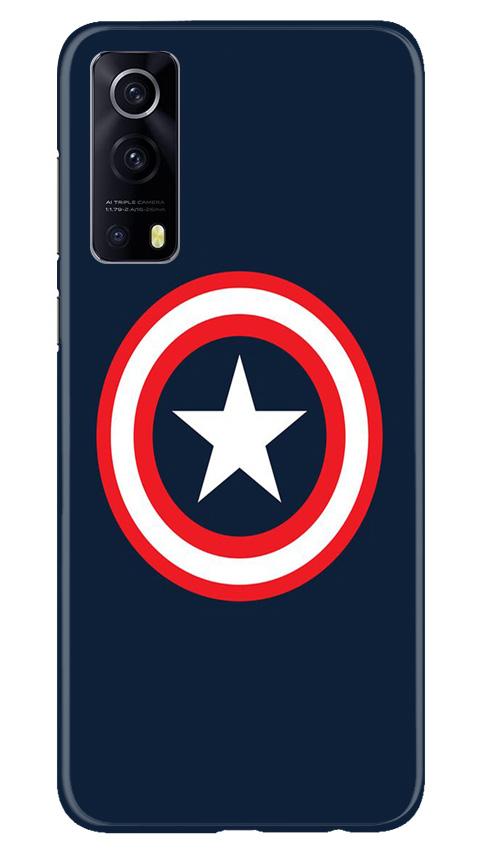 Captain America Mobile Back Case for Vivo iQOO Z3 5G (Design - 42) Captain America Case for Vivo iQOO Z3 5G