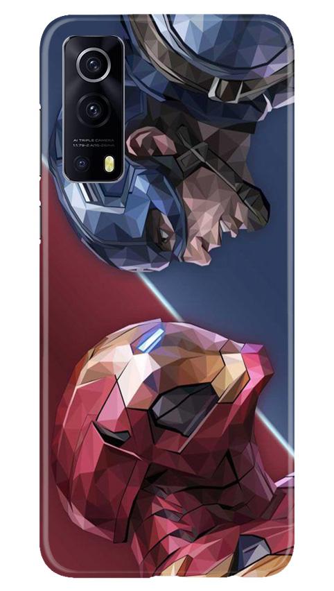 Ironman Captain America Mobile Back Case for Vivo iQOO Z3 5G (Design - 245) Ironman Captain America Case for Vivo iQOO Z3 5G (Design No. 245)