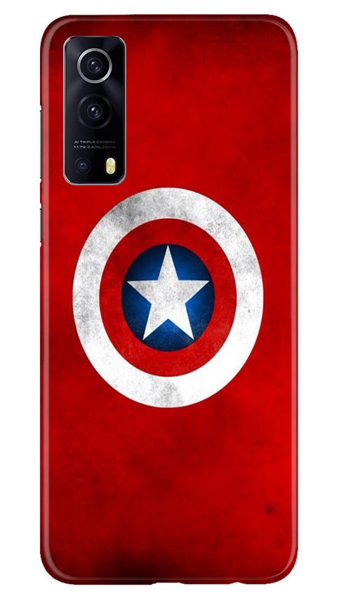 Captain America Mobile Back Case for Vivo iQOO Z3 5G (Design - 249) Captain America Case for Vivo iQOO Z3 5G (Design No. 249)