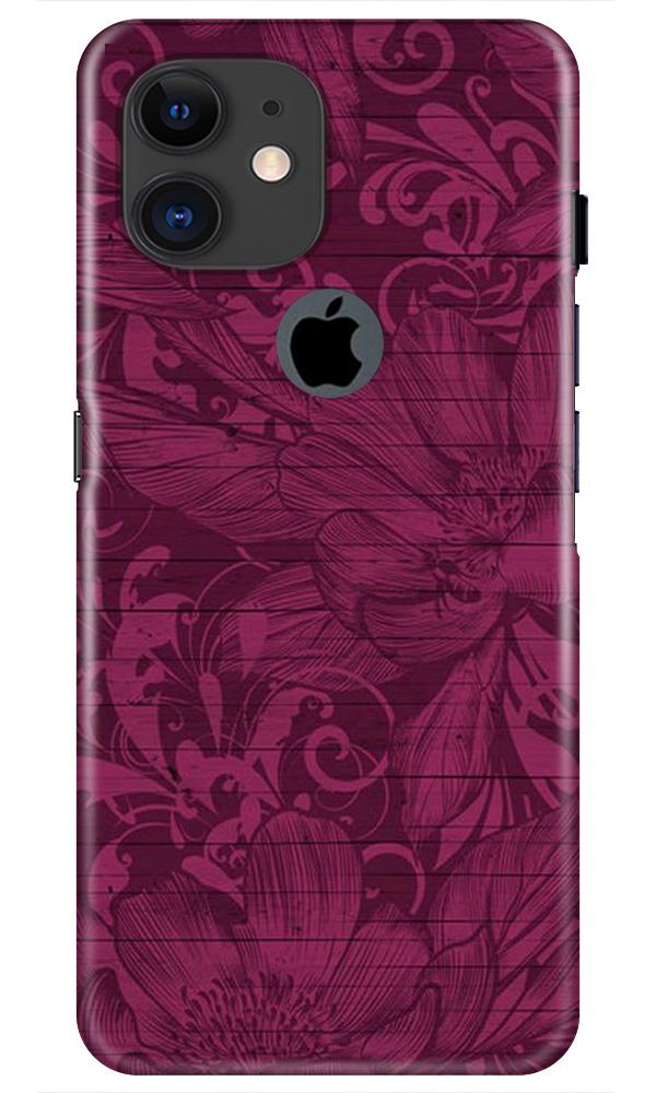 Purple Backround Mobile Back Case for iPhone 11 Logo Cut (Design - 22) Purple Backround Case for iPhone 11 Logo Cut