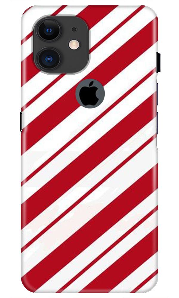 Red White Mobile Back Case for iPhone 11 Logo Cut (Design - 44) Red White Case for iPhone 11 Logo Cut