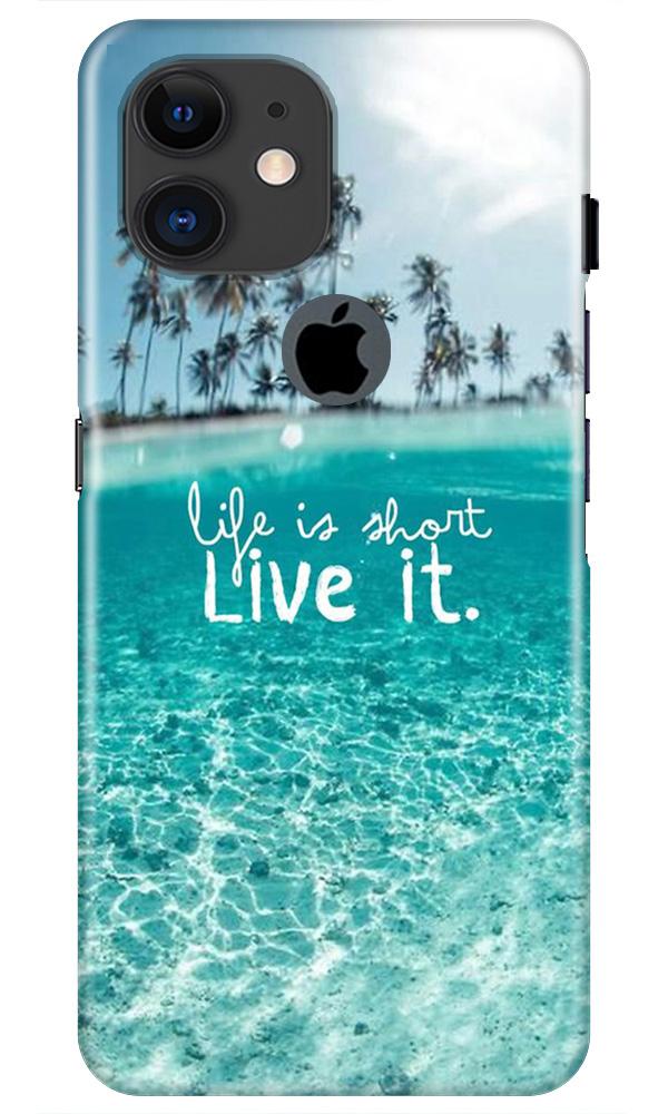 Life is short live it Mobile Back Case for iPhone 11 Logo Cut (Design - 45) Life is short live it Case for iPhone 11 Logo Cut