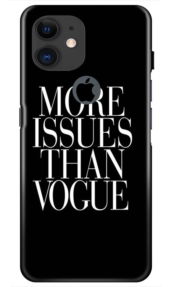 More Issues than Vague Mobile Back Case for iPhone 11 Logo Cut (Design - 74) More Issues than Vague Case for iPhone 11 Logo Cut