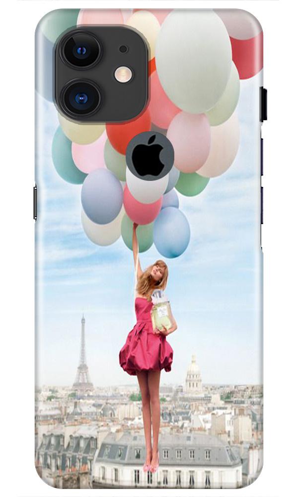 Girl with Baloon Mobile Back Case for iPhone 11 Logo Cut (Design - 84) Girl with Baloon Case for iPhone 11 Logo Cut
