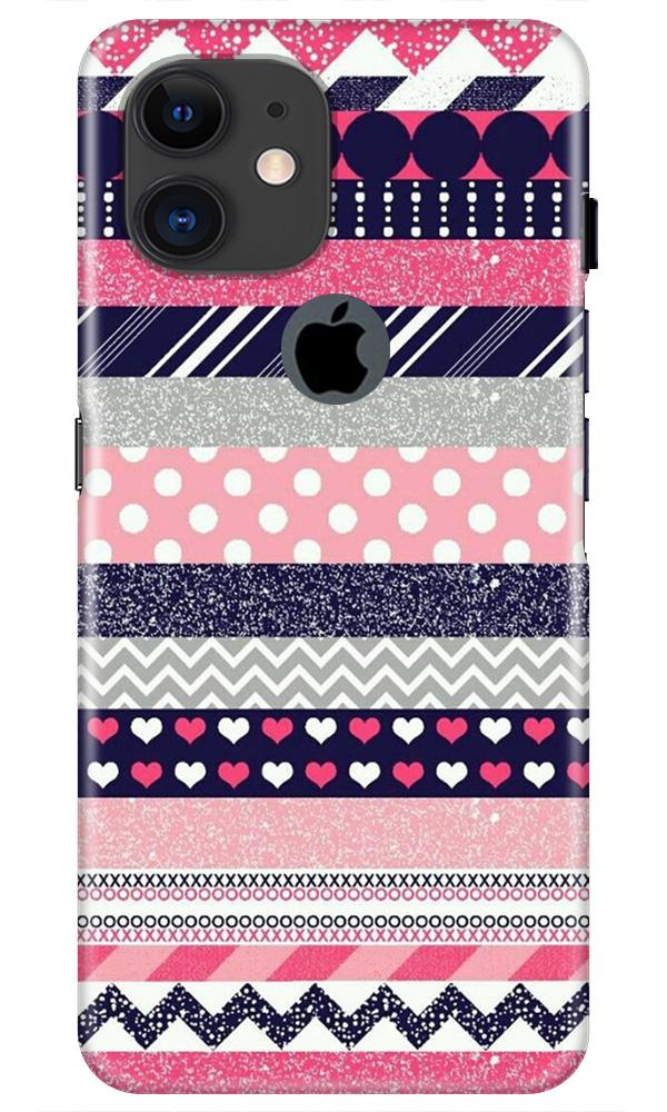 Pattern3 Mobile Back Case for iPhone 11 Logo Cut (Design - 90) Pattern3 Case for iPhone 11 Logo Cut
