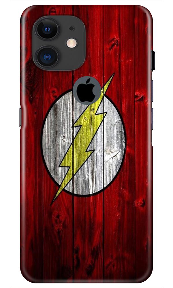 Flash Superhero Mobile Back Case for iPhone 11 Logo Cut (Design - 116) Flash Superhero Case for iPhone 11 Logo Cut (Design - 116)