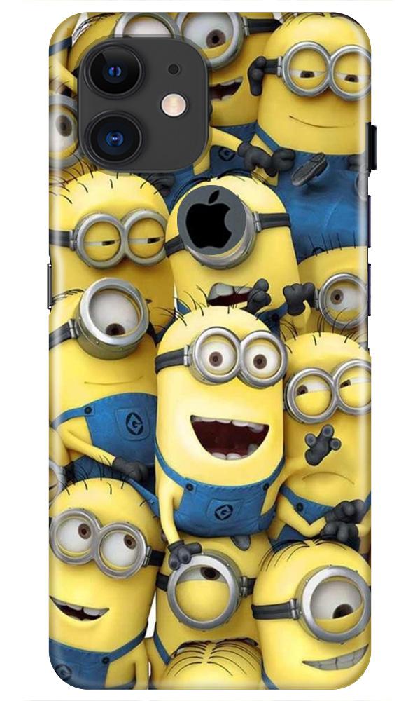 Minions Mobile Back Case for iPhone 11 Logo Cut (Design - 127) Minions Case for iPhone 11 Logo Cut (Design - 127)
