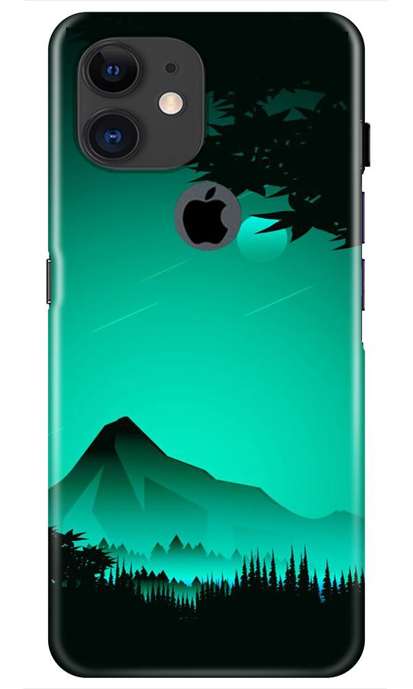 Moon Mountain Mobile Back Case for iPhone 11 Logo Cut (Design - 204) Moon Mountain Case for iPhone 11 Logo Cut (Design - 204)