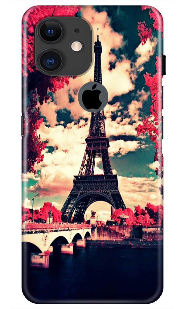 Eiffel Tower Mobile Back Case for iPhone 11 Logo Cut (Design - 212) Eiffel Tower Case for iPhone 11 Logo Cut (Design No. 212)