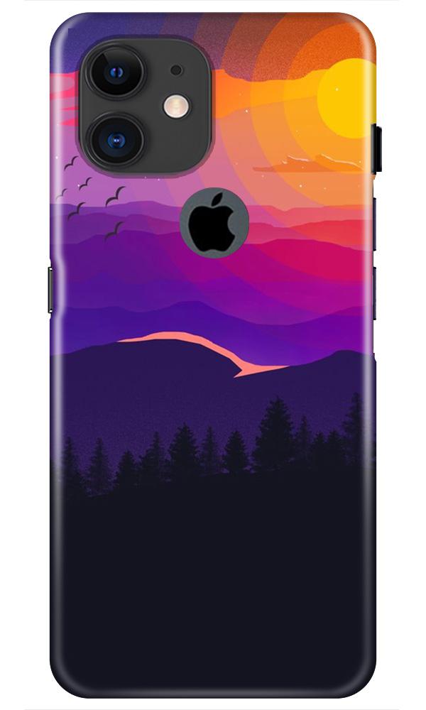 Sun Set Mobile Back Case for iPhone 11 Logo Cut (Design - 279) Sun Set Case for iPhone 11 Logo Cut (Design No. 279)