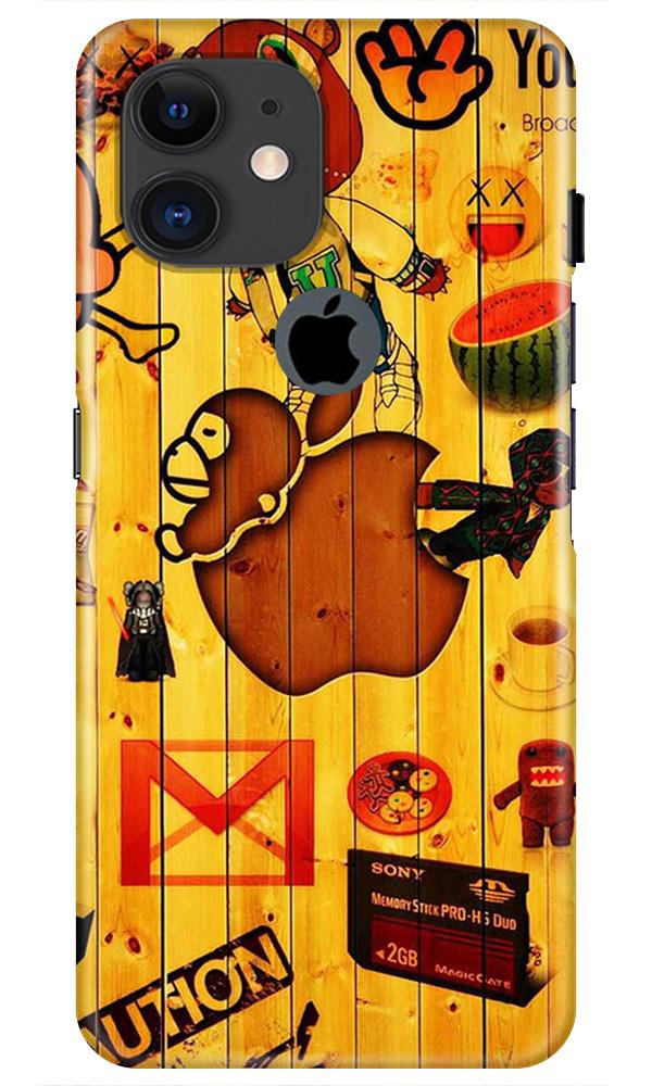 Wooden Texture Mobile Back Case for iPhone 11 Logo Cut (Design - 367) Wooden Texture Mobile Back Case for iPhone 11 Logo Cut (Design - 367)