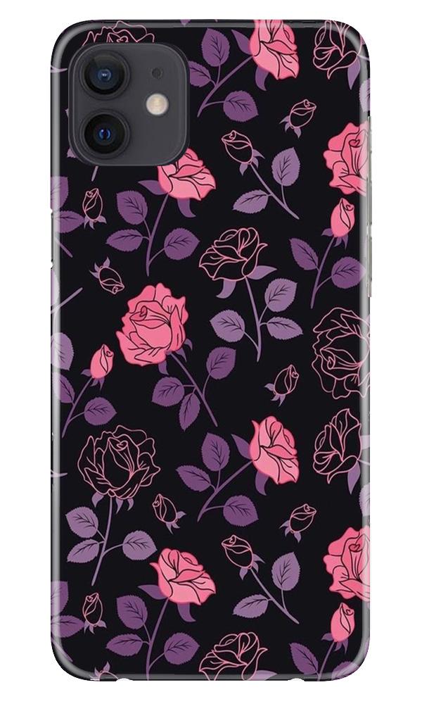 Rose Pattern Mobile Back Case for iPhone 12 Mini (Design - 2) Rose Pattern Case for iPhone 12 Mini