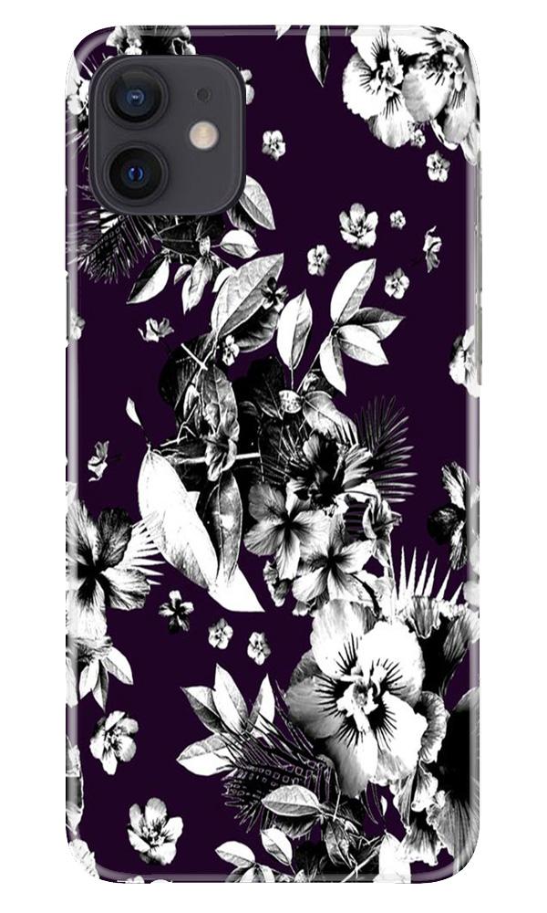 white flowers Mobile Back Case for iPhone 12 Mini (Design - 7) white flowers Case for iPhone 12 Mini