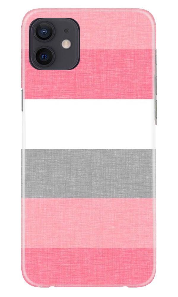 Pink white pattern Mobile Back Case for iPhone 12 Mini (Design - 55) Pink white pattern Case for iPhone 12 Mini