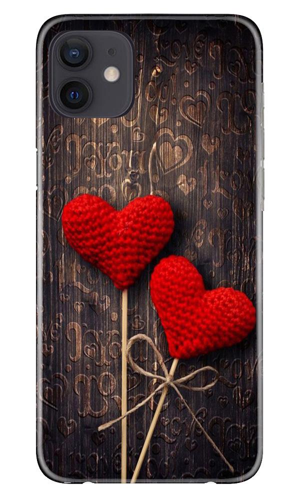 Red Hearts Mobile Back Case for iPhone 12 Mini (Design - 80) Red Hearts Case for iPhone 12 Mini