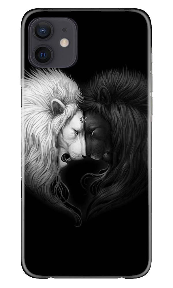 Dark White Lion Mobile Back Case for iPhone 12 Mini (Design - 140) Dark White Lion Case for iPhone 12 Mini (Design - 140)