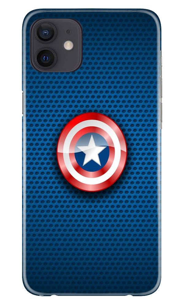 Captain America Shield Mobile Back Case for iPhone 12 (Design - 253) Captain America Shield Case for iPhone 12 (Design No. 253)