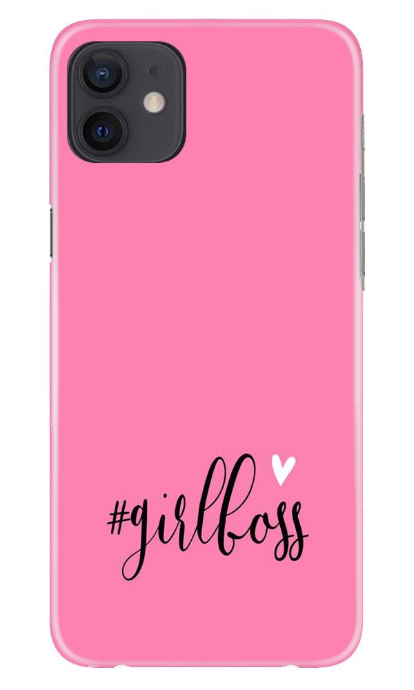 Girl Boss Pink Mobile Back Case for iPhone 12 Mini (Design - 269) Girl Boss Pink Case for iPhone 12 Mini (Design No. 269)