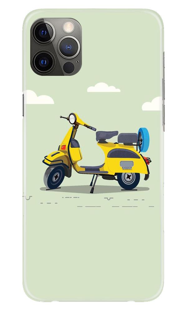 Vintage Scooter Mobile Back Case for iPhone 12 Pro Max (Design - 260) Vintage Scooter Case for iPhone 12 Pro Max (Design No. 260)