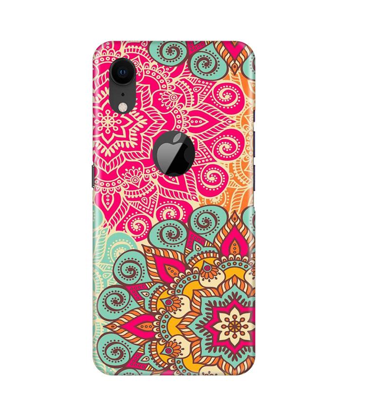 Rangoli art Mobile Back Case for iPhone Xr Logo Cut (Design - 6) Rangoli art Case for iPhone Xr Logo Cut