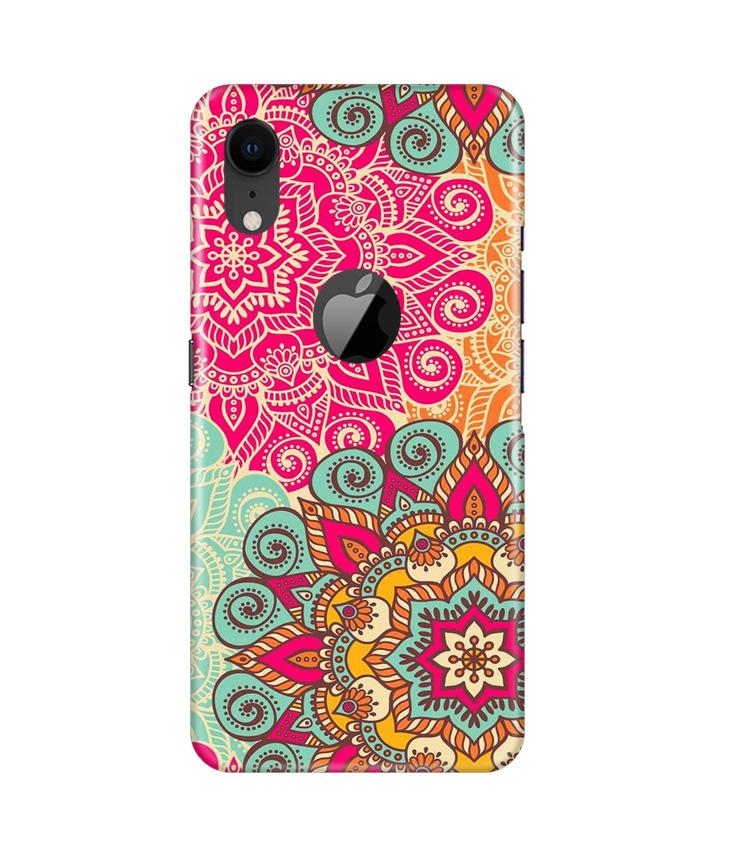 Rangoli art2 Mobile Back Case for iPhone Xr Logo Cut (Design - 29) Rangoli art2 Case for iPhone Xr Logo Cut