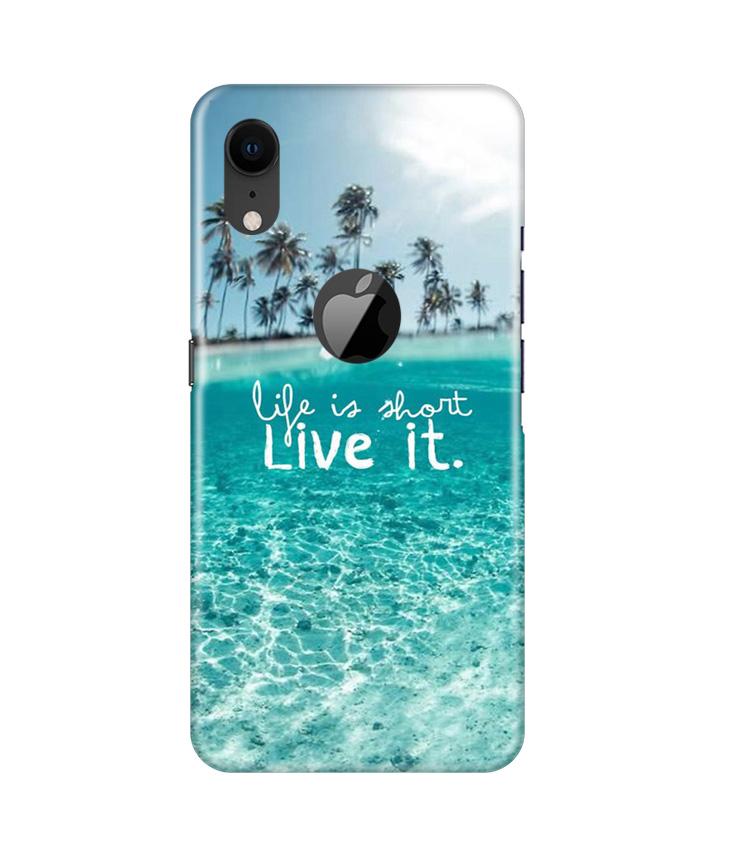 Life is short live it Mobile Back Case for iPhone Xr Logo Cut (Design - 45) Life is short live it Case for iPhone Xr Logo Cut