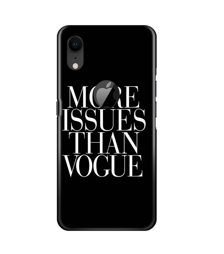 More Issues than Vague Mobile Back Case for iPhone Xr Logo Cut (Design - 74) More Issues than Vague Case for iPhone Xr Logo Cut