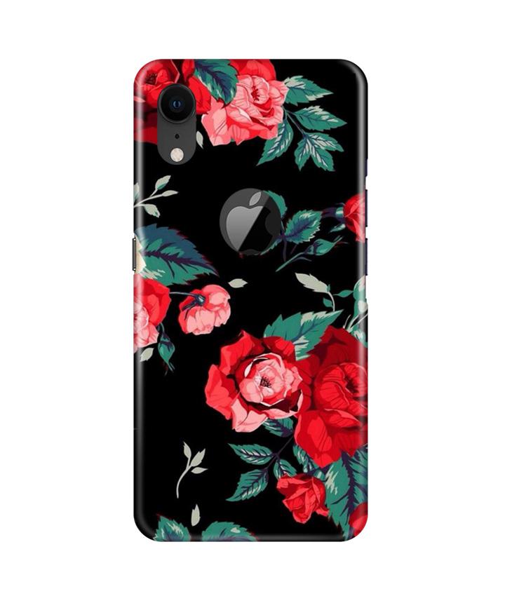 Red Rose2 Mobile Back Case for iPhone Xr Logo Cut (Design - 81) Red Rose2 Case for iPhone Xr Logo Cut