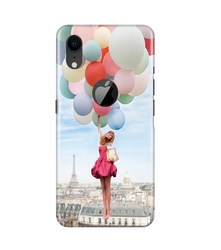 Girl with Baloon Mobile Back Case for iPhone Xr Logo Cut (Design - 84) Girl with Baloon Case for iPhone Xr Logo Cut