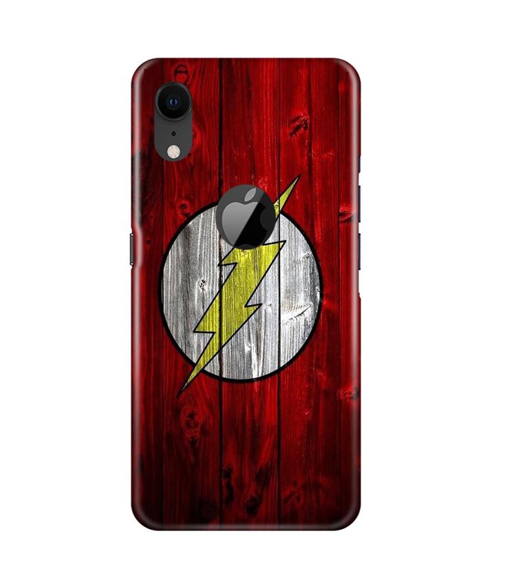 Flash Superhero Mobile Back Case for iPhone Xr Logo Cut (Design - 116) Flash Superhero Case for iPhone Xr Logo Cut (Design - 116)