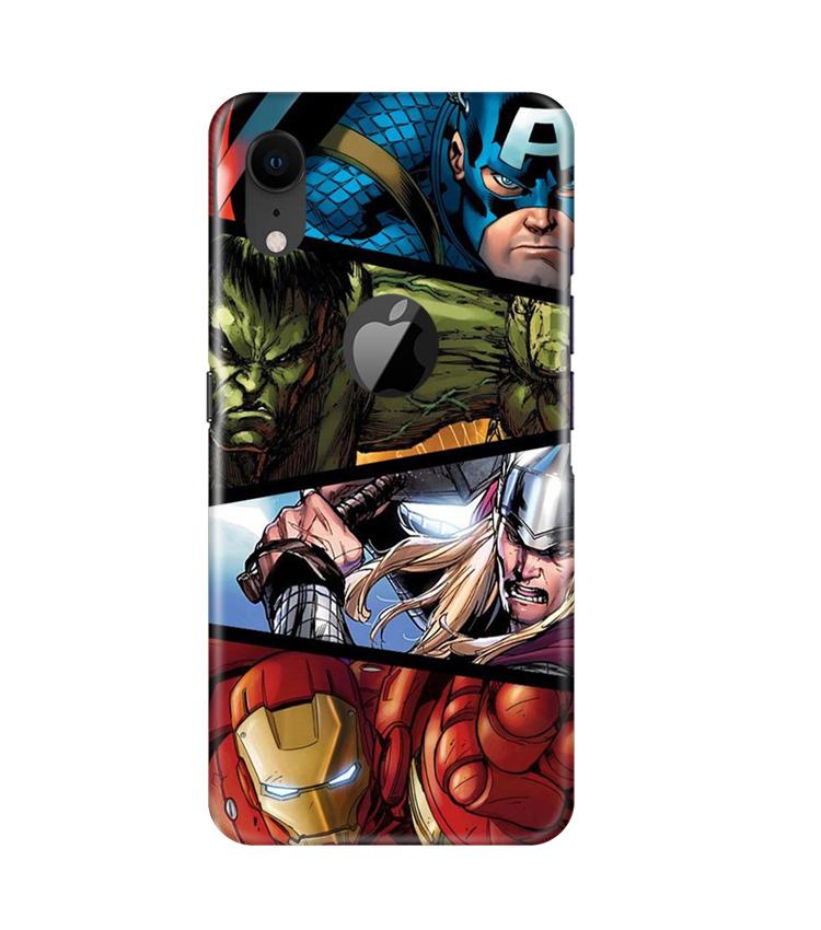 Avengers Superhero Mobile Back Case for iPhone Xr Logo Cut (Design - 124) Avengers Superhero Case for iPhone Xr Logo Cut (Design - 124)