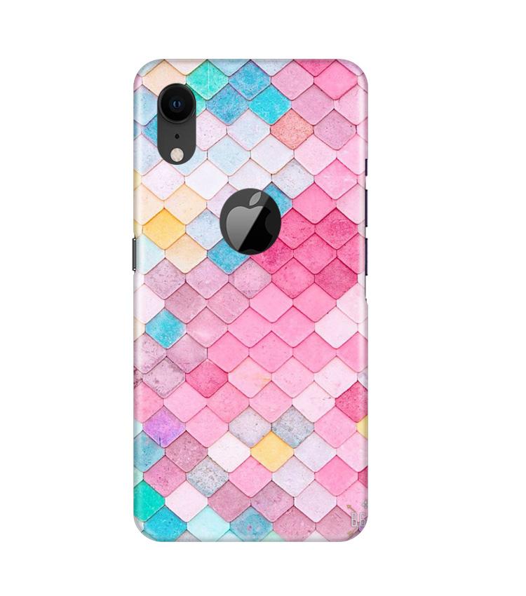 Pink Pattern Mobile Back Case for iPhone Xr Logo Cut (Design - 215) Pink Pattern Case for iPhone Xr Logo Cut (Design No. 215)