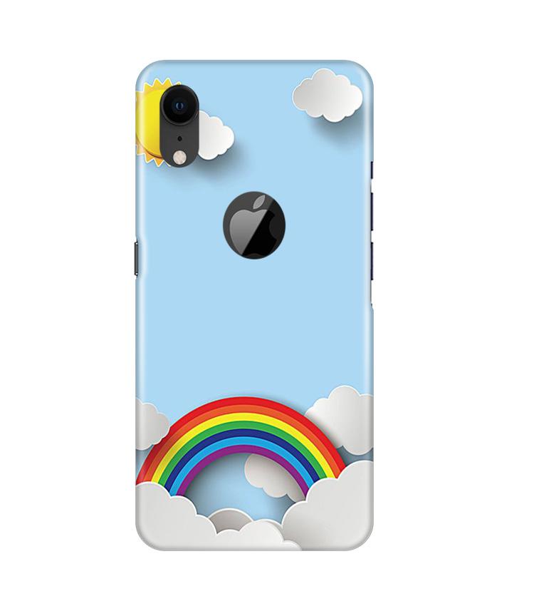 Rainbow Mobile Back Case for iPhone Xr Logo Cut (Design - 225) Rainbow Case for iPhone Xr Logo Cut (Design No. 225)