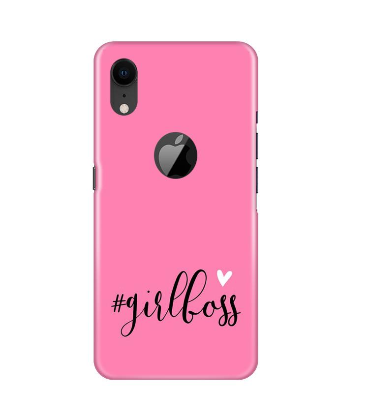 Girl Boss Pink Mobile Back Case for iPhone Xr Logo Cut (Design - 269) Girl Boss Pink Case for iPhone Xr Logo Cut (Design No. 269)