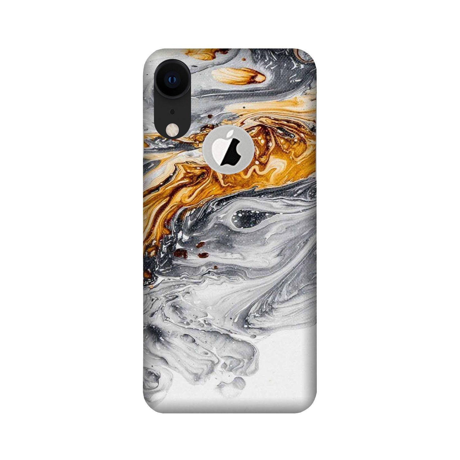 Marble Texture Mobile Back Case for iPhone Xr logo cut (Design - 310) Marble Texture Mobile Back Case for iPhone Xr logo cut (Design - 310)