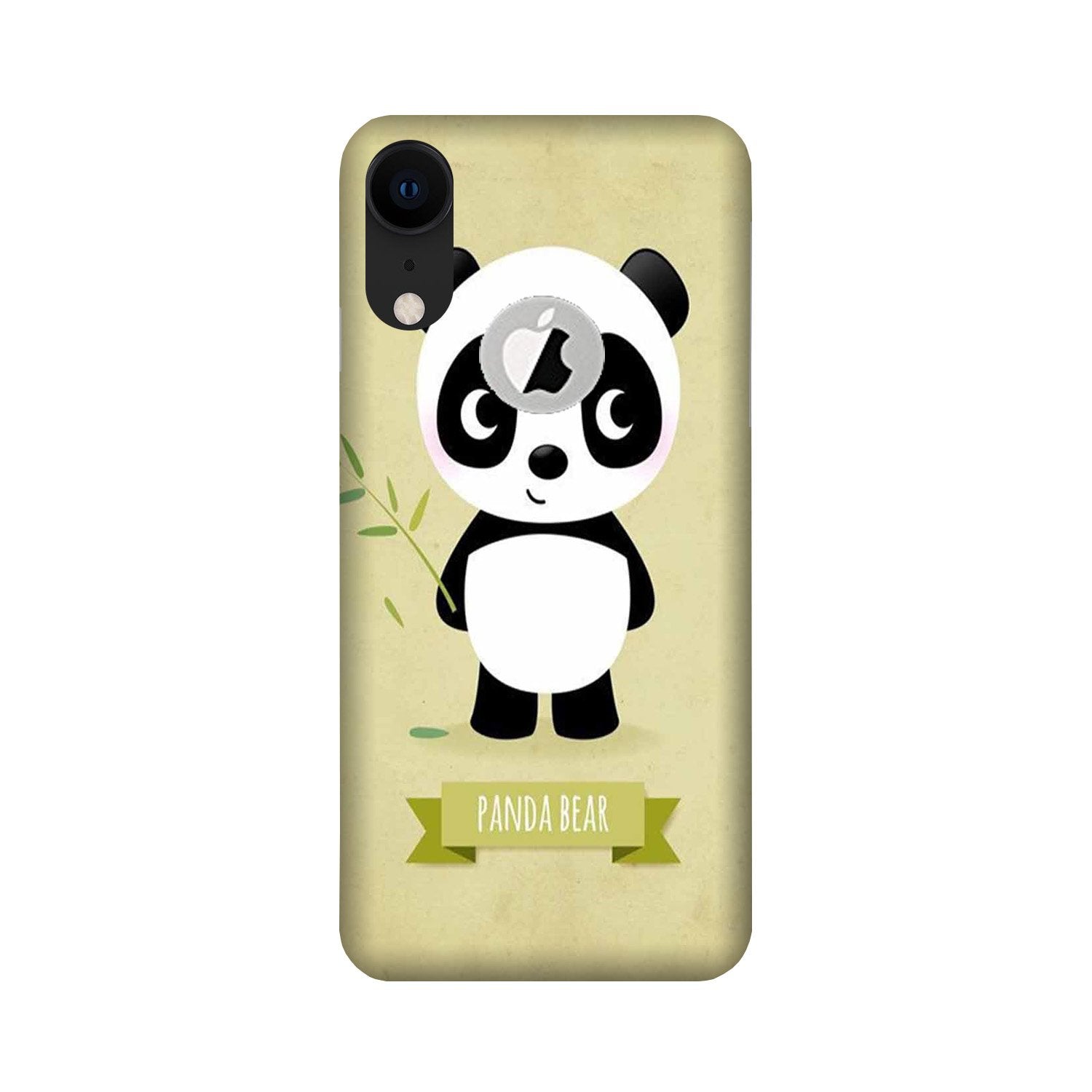 Panda Bear Mobile Back Case for iPhone Xr logo cut (Design - 317) Panda Bear Mobile Back Case for iPhone Xr logo cut (Design - 317)