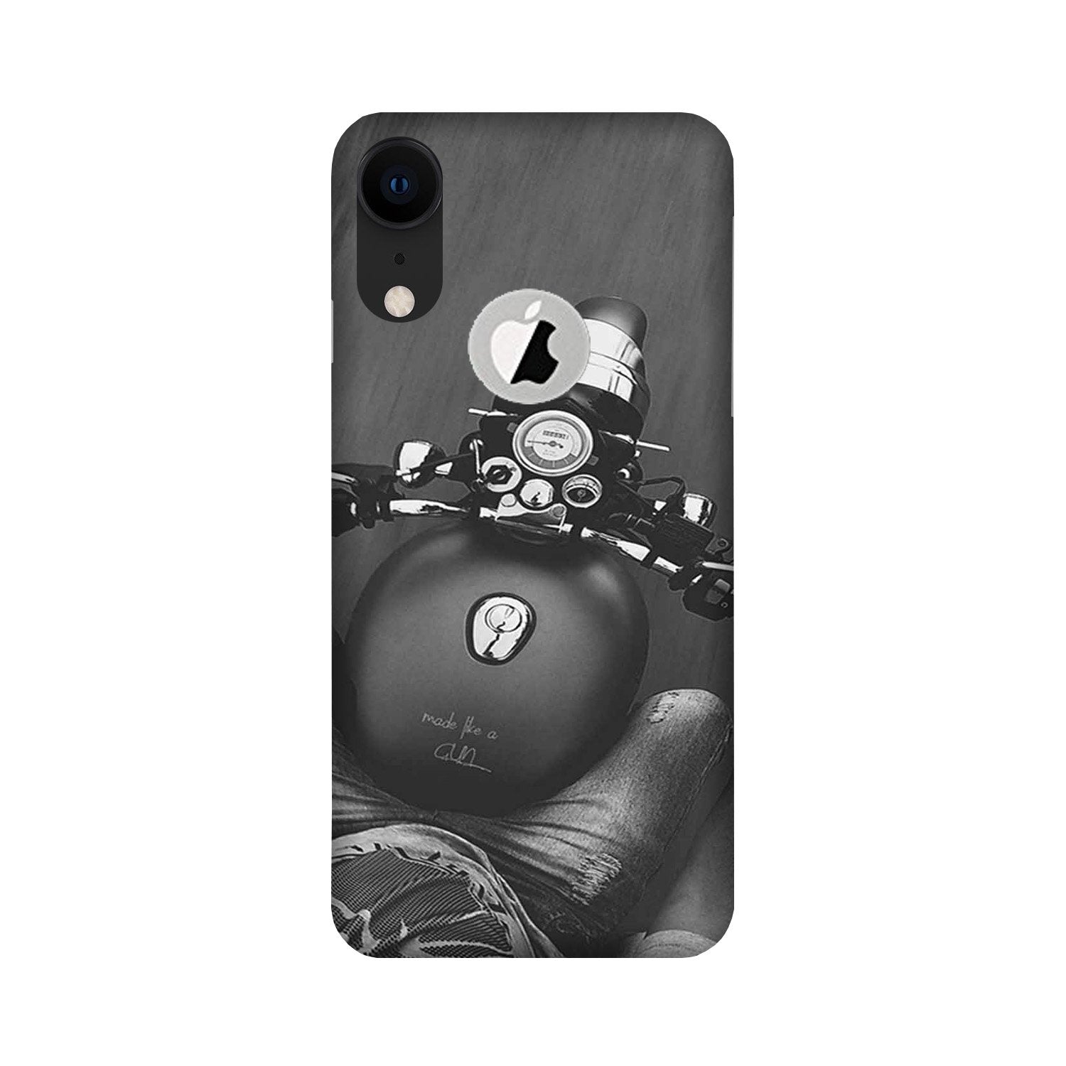Royal Enfield Mobile Back Case for iPhone Xr logo cut (Design - 382) Royal Enfield Mobile Back Case for iPhone Xr logo cut (Design - 382)