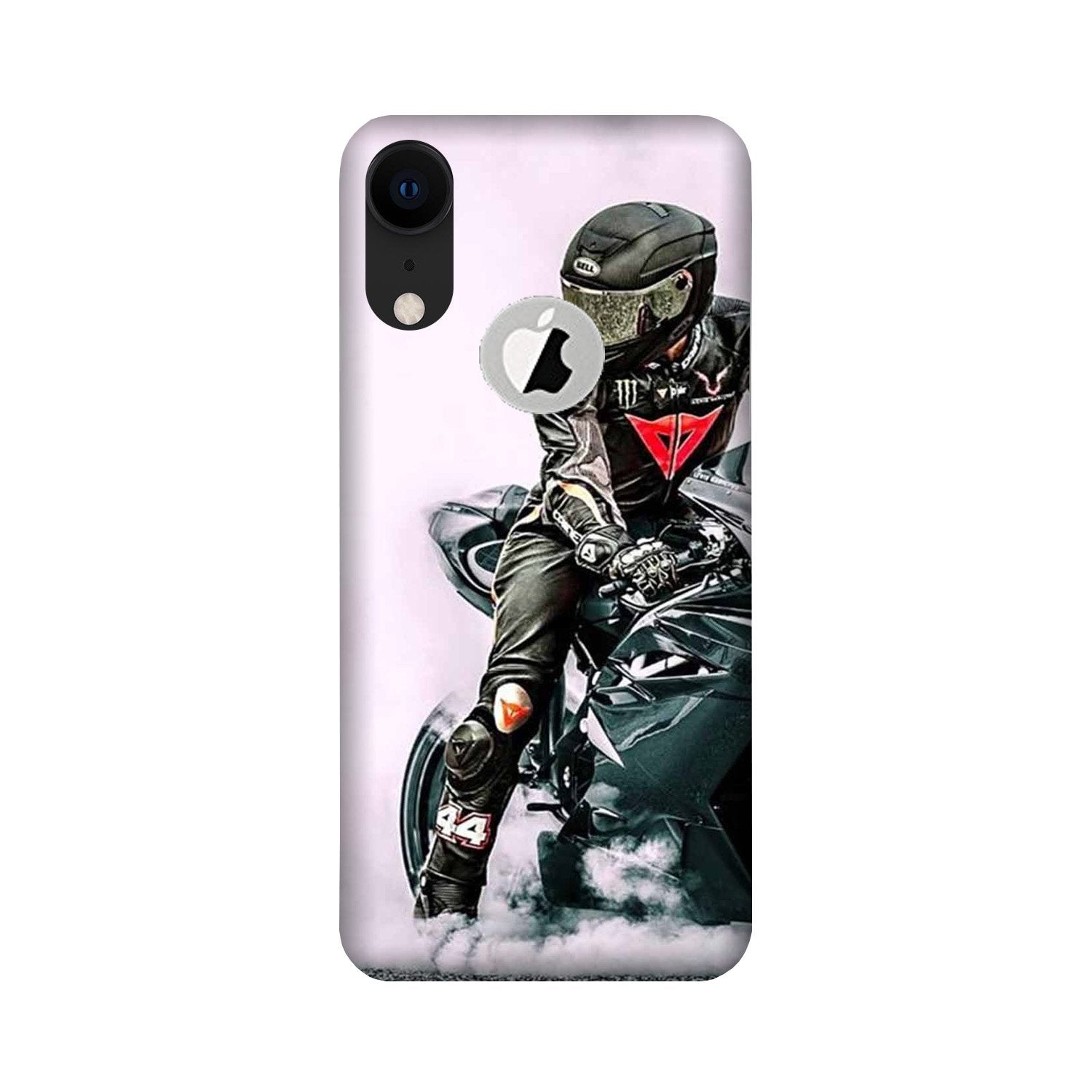 Biker Mobile Back Case for iPhone Xr logo cut (Design - 383) Biker Mobile Back Case for iPhone Xr logo cut (Design - 383)