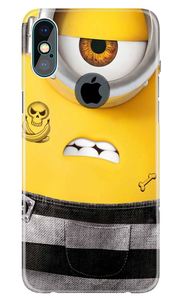 Minion Mobile Back Case for iPhone X logo cut (Design - 324) Minion Mobile Back Case for iPhone X logo cut (Design - 324)