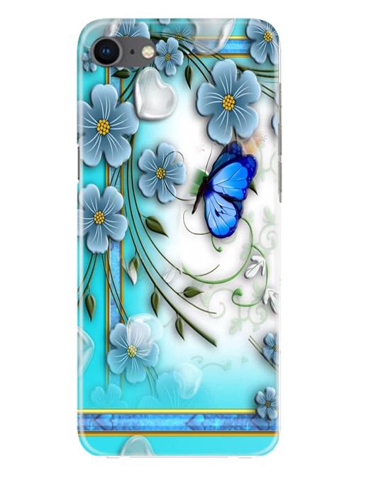 Blue Butterfly Mobile Back Case for iPhone Se 2020 (Design - 21) Blue Butterfly Case for iPhone Se 2020