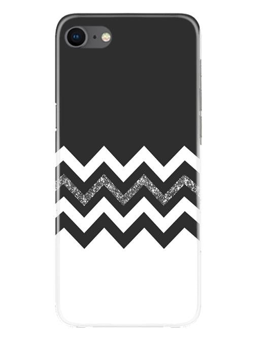 Black white Pattern2Mobile Back Case for iPhone Se 2020 (Design - 83) Black white Pattern2Case for iPhone Se 2020